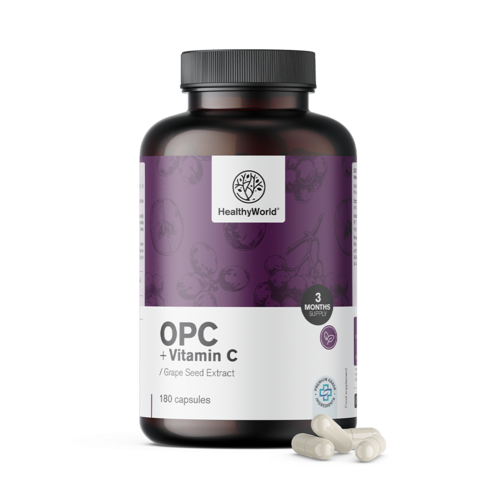 OPC – uit druivenpitten + vitamine C, 180 capsules