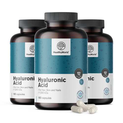 3x Hyaluronzuur 600 mg, totaal 540 capsules