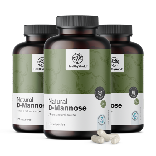 3x Natuurlijke D-mannose 1500 mg, totaal 540 capsules