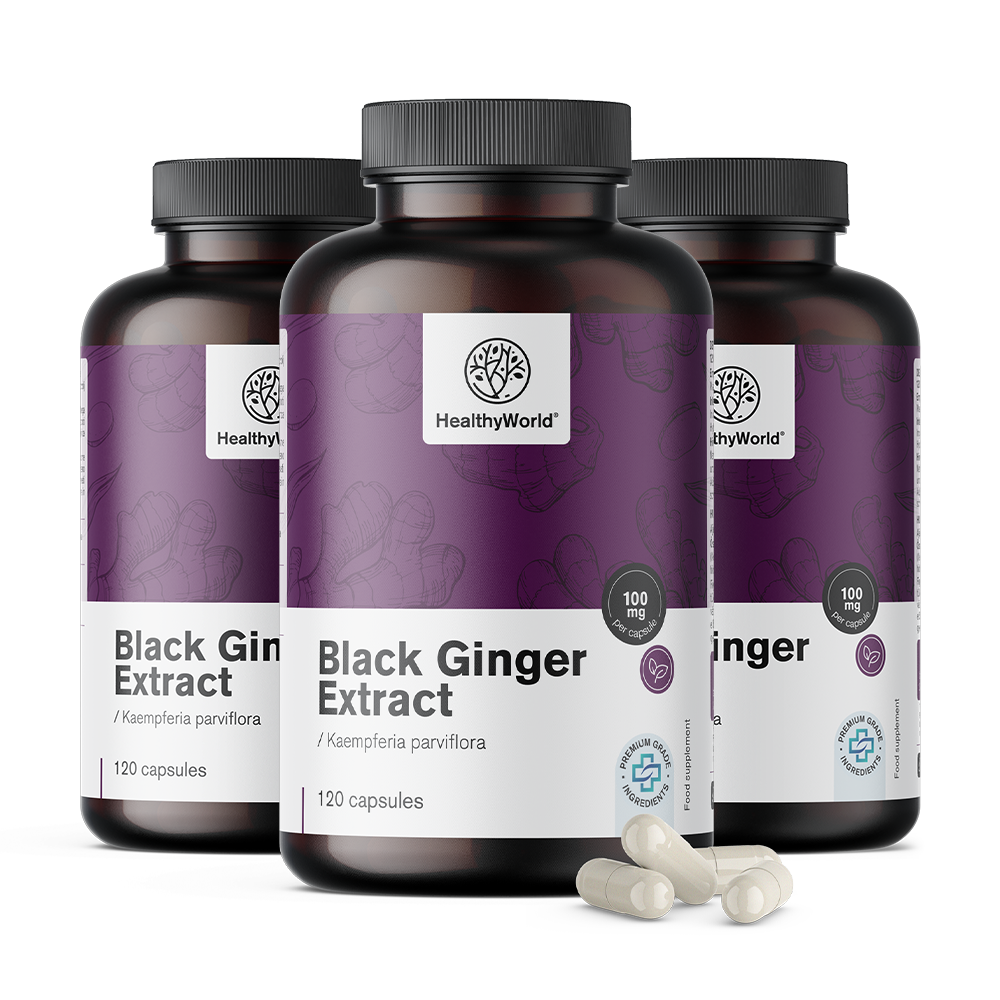 Zwarte gember - extract in capsules