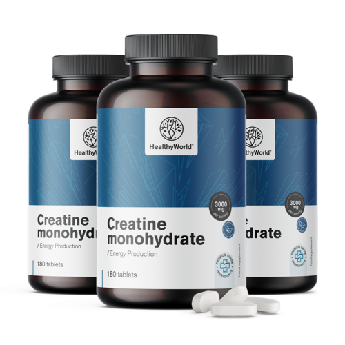 3x Creatine monohydraat 3000 mg, totaal 540 tabletten