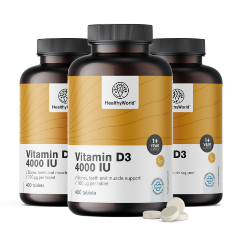 3x Vitamine D3 4000 IE, totaal 1200 tabletten
