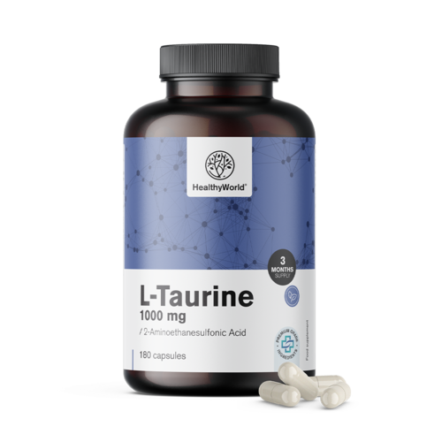 L-taurine 1000 mg, 180 capsules