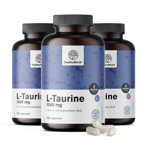 3x L-taurine 1000 mg, totaal 540 capsules