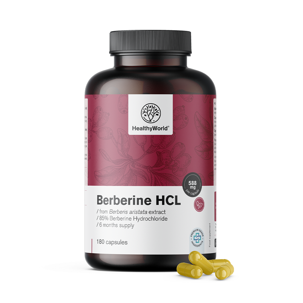 Berberine HCL 500 mg uit Berberis aristata-extract.