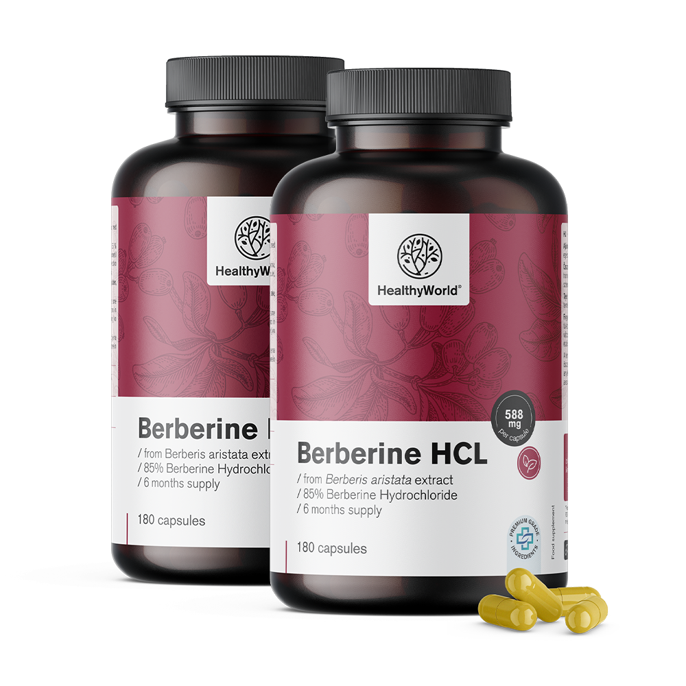 Berberine HCL 500 mg uit Berberis aristata-extract.