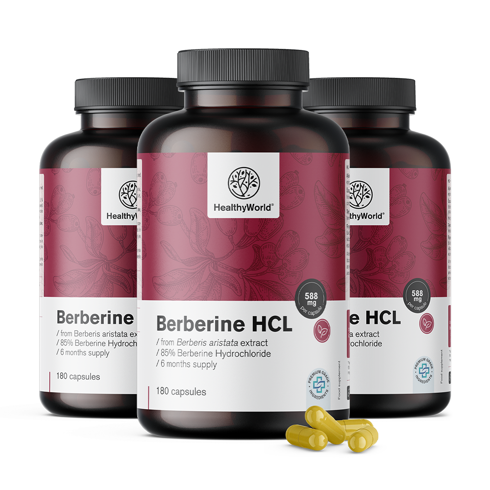 Berberine HCL 500 mg uit Berberis aristata-extract.