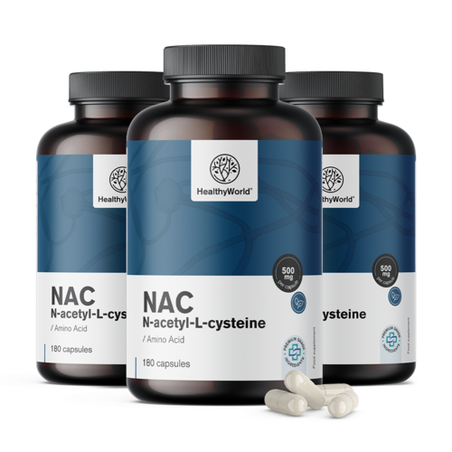 3x NAC 500 mg, totaal 540 capsules