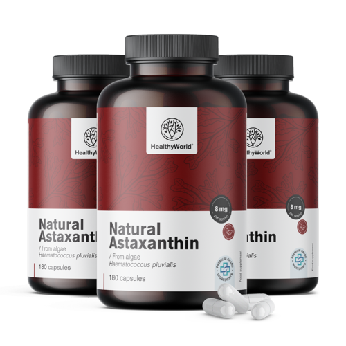 3x Natuurlijke astaxanthine 160 mg, totaal 540 capsules