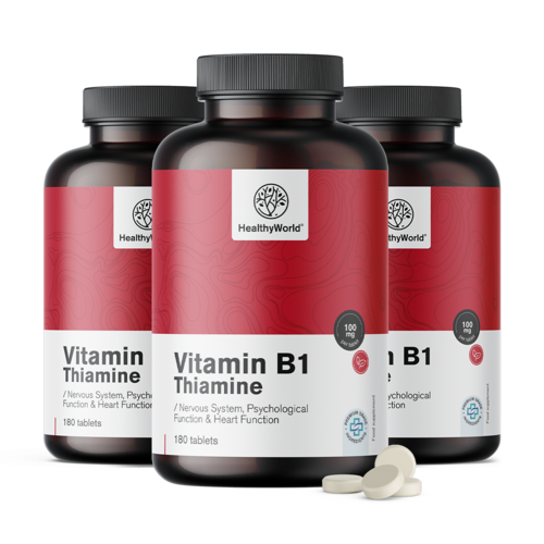 3x Vitamine B1 – thiamine 100 mg, totaal 540 tabletten