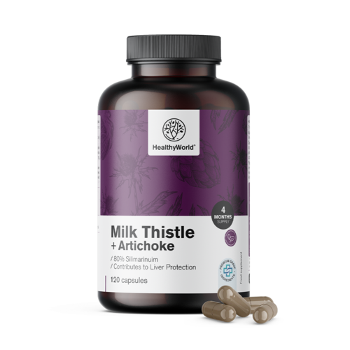 Mariadistel + artisjok, 120 capsules