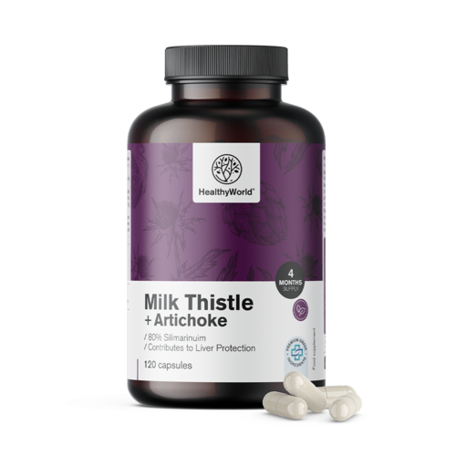 Mariadistel + artisjok, 120 capsules