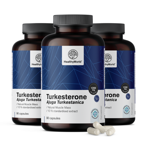 3x Turkesteron 1200 mg, totaal 270 capsules