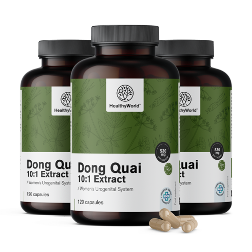 3x Chinese engelwortel – Dong Quai 530 mg, totaal 360 capsules