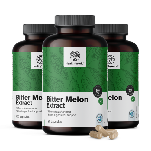3x Bittere meloen 900 mg, totaal 360 capsules