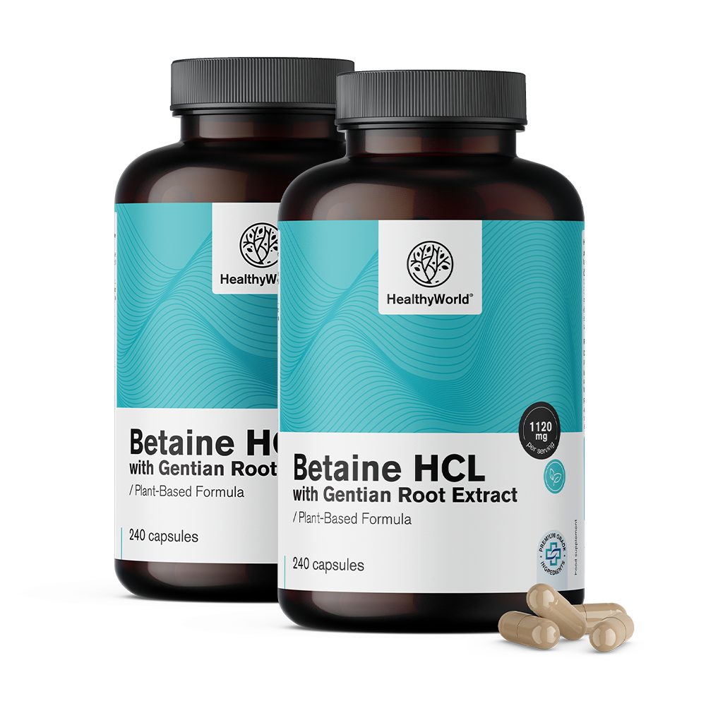 Betaïne HCL 1120 mg met gentiaan