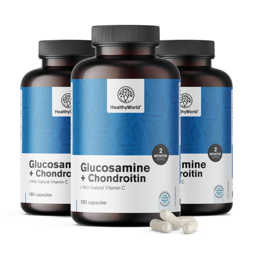 3x Glucosamine + chondroïtine, totaal 540 capsules