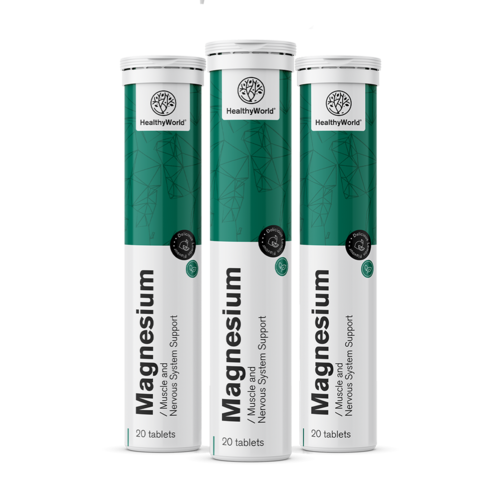 3x Magnesium – bruistabletten, totaal 60 bruistabletten