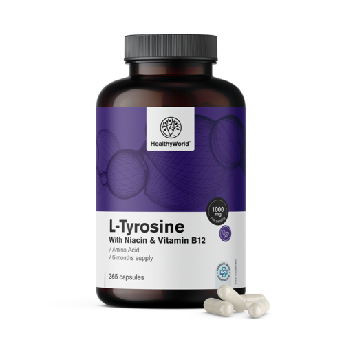 L-tyrosine 1000 mg (per dagelijkse dosis), 365 capsules