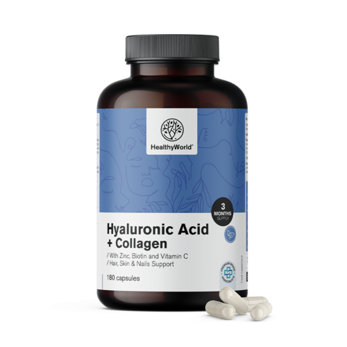 Hyaluronzuur + collageen complex, 180 capsules