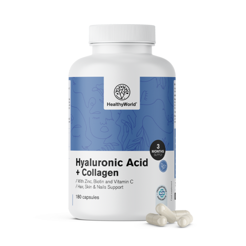Hyaluronzuur + collageen complex, 180 capsules