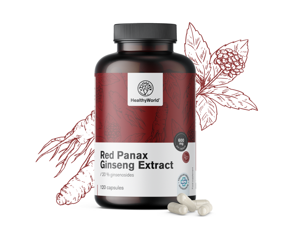 Red Panax Ginseng - extract van rode ginseng 600&nbsp;mg