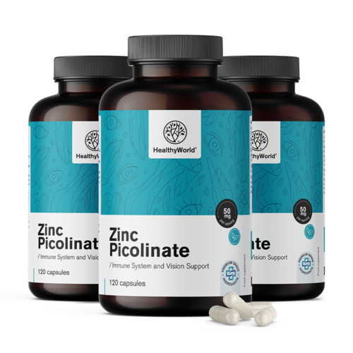 3x Zink picolinaat 50 mg, totaal 360 capsules