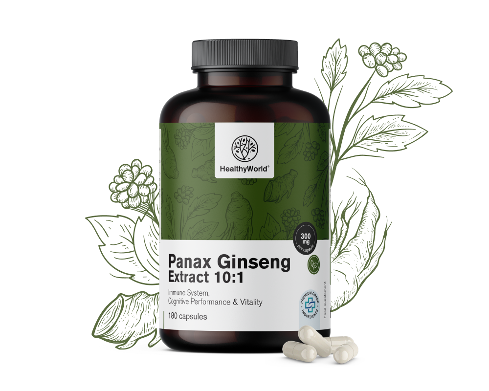 Panax Ginseng 300 mg - ginsengextract 10:1
