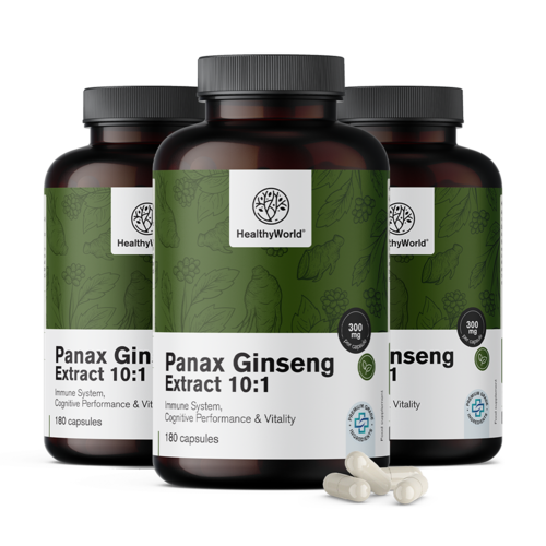 3x Panax Ginseng 300 mg - ginsengextract 10:1, totaal 540 capsules