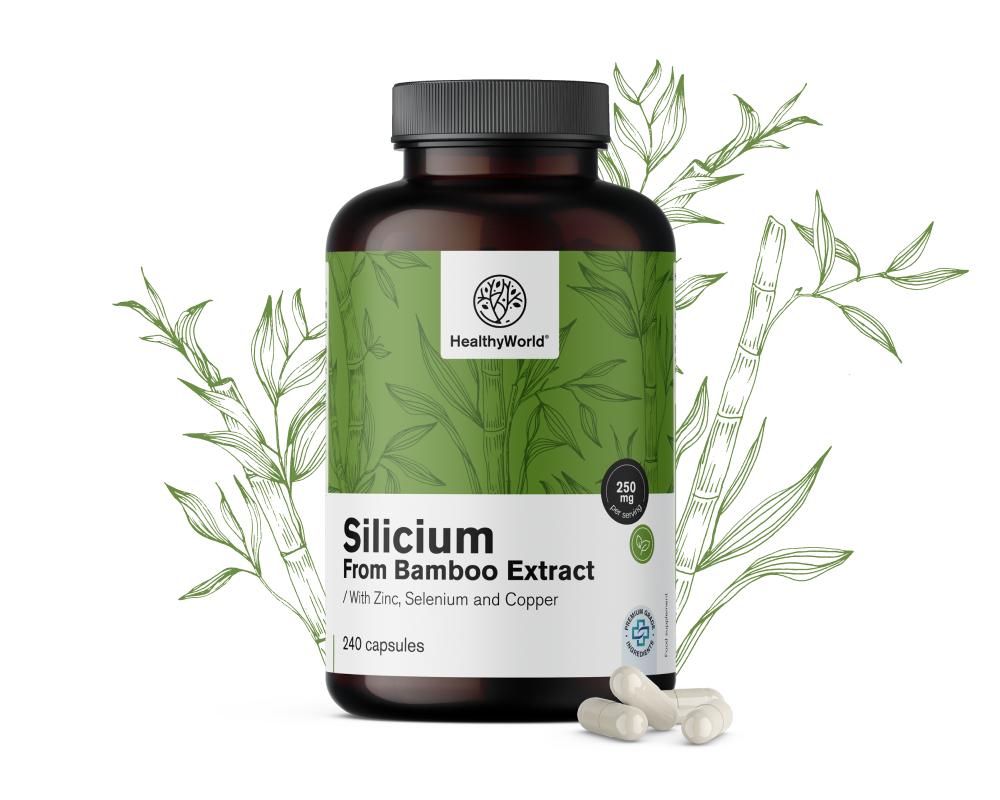Silicium 250 mg - uit bamboe-extract