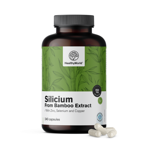 Silicium 250 mg - uit bamboe-extract, 240 capsules