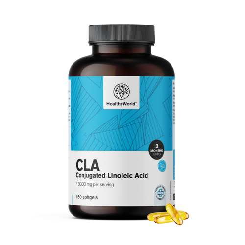 CLA 3000 mg - geconjugeerd linolzuur, 180 zachte capsules