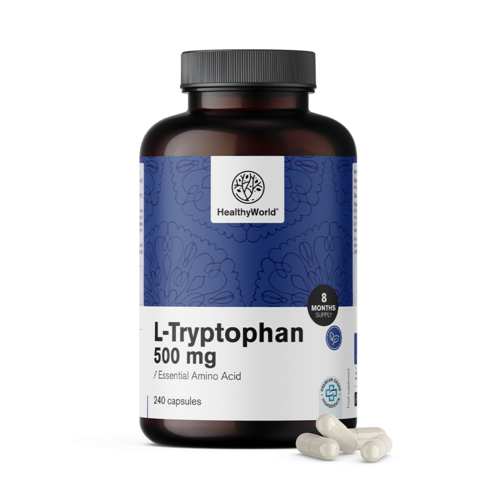L-tryptofaan 500 mg, 240 capsules