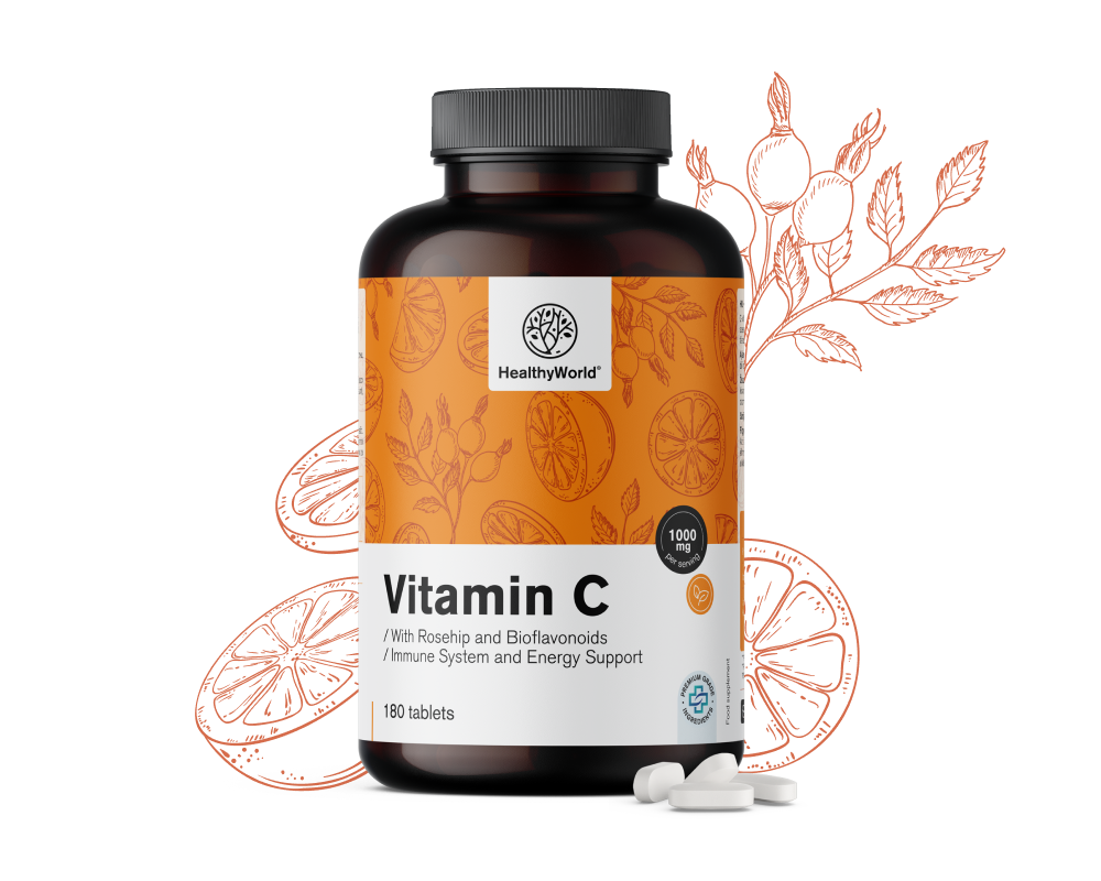 Vitamine C 1000 mg - met rozenbottel en bioflavonoïden