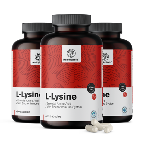 3x L-lysine 1000 mg, totaal 1200 capsules