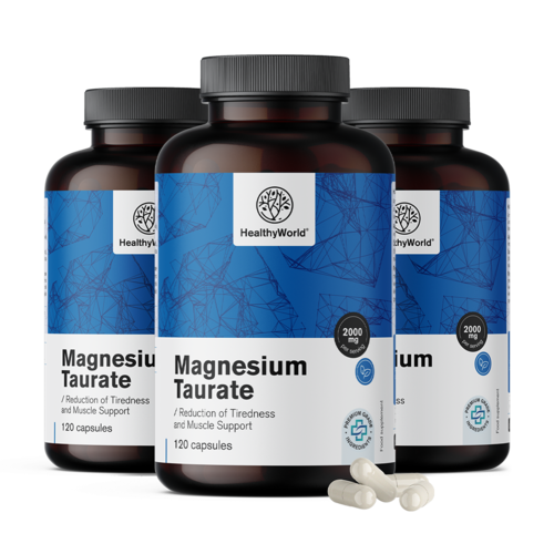 3x Magnesiumtauraat 2000 mg, totaal 360 capsules