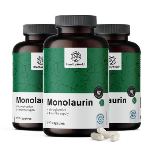 3x Monolaurine 500 mg, totaal 360 capsules