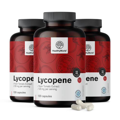 3x Lycopeen 10 mg – uit tomatenextract, totaal 360 capsules