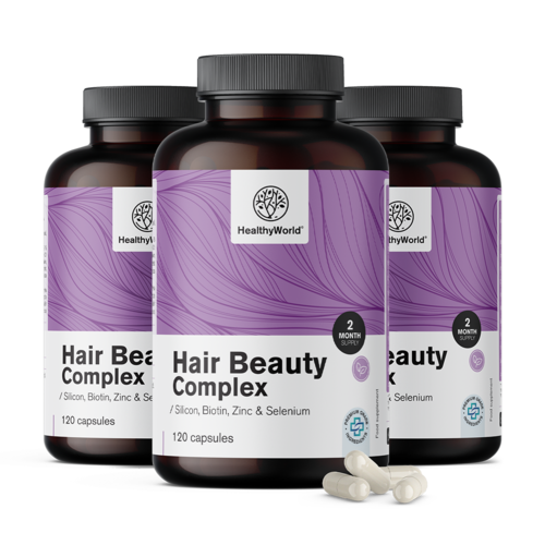 3x Hair Beauty Complex – Vitaminen en mineralen voor het haar, totaal 360 capsules