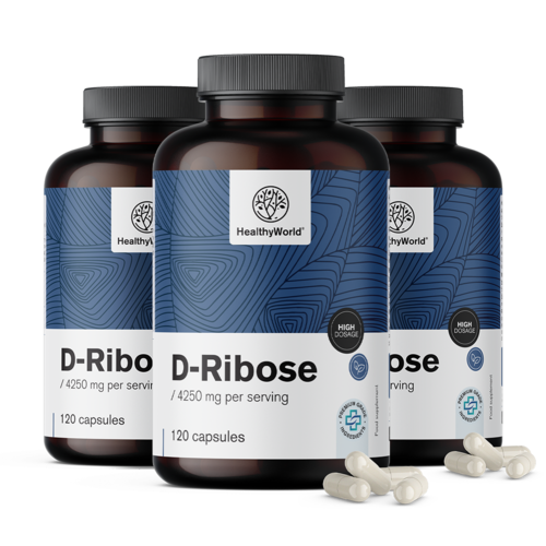3x D-ribose 850 mg, totaal 360 capsules