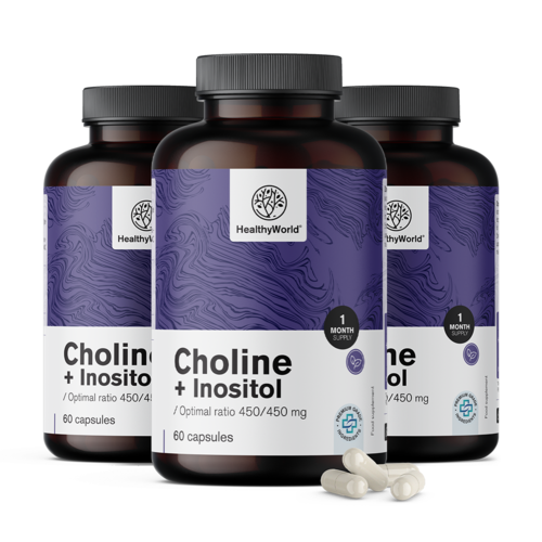 3x Choline-inositol 450/450 mg, totaal 180 capsules
