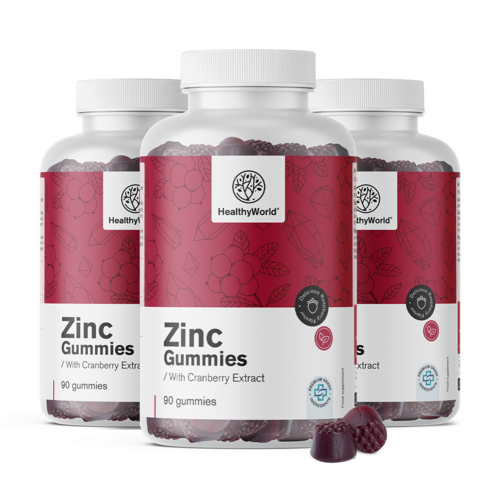 3x Zink met cranberry-extract, totaal 270 gummies