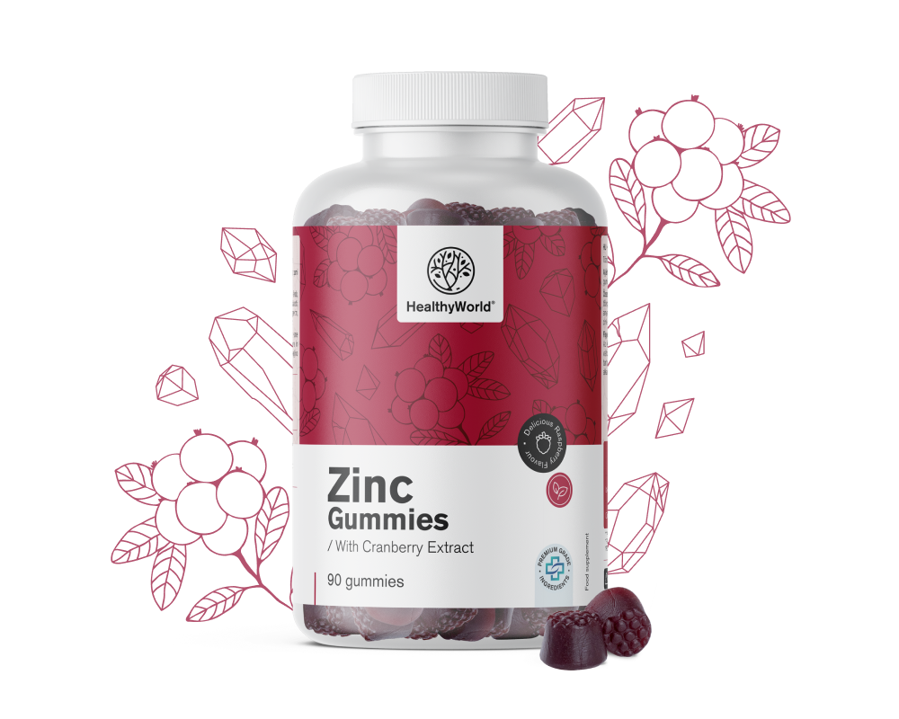 Zink met veenbessenextract – gummies ter ondersteuning van de weerstand