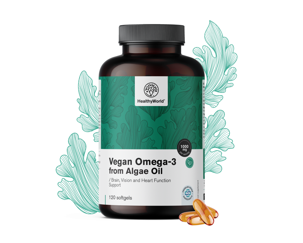 Veganistische omega-3 1000 mg - uit algen