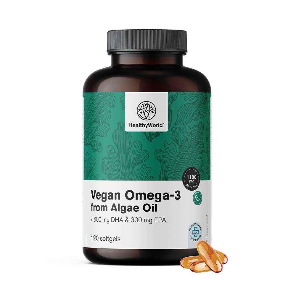 Veganistische omega-3 1100 mg - uit algen.