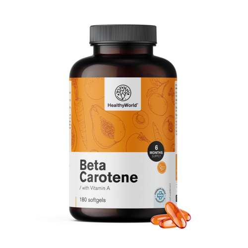 Bèta-caroteen 25.000 IE, 180 zachte capsules