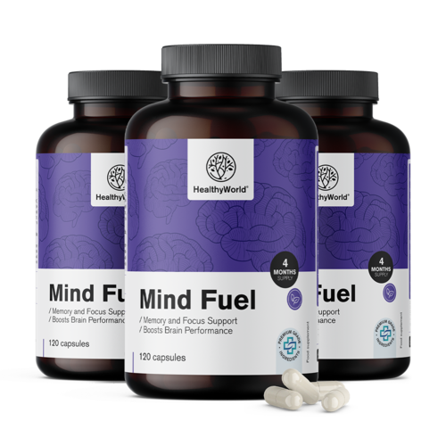 3x Mind Fuel - geheugen en concentratie, totaal 360 capsules