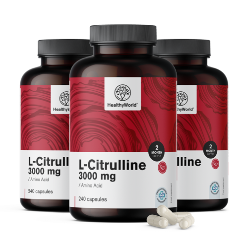 3x L-citrulline 3000 mg, totaal 720 capsules