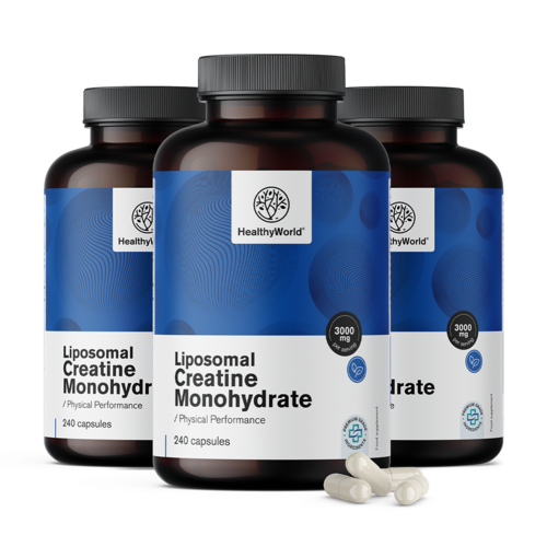 3x Liposomaal creatine monohydraat 3000 mg, totaal 720 capsules