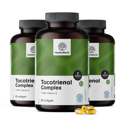 3x Tocotriënolcomplex met vitamine E, totaal 180 zachte capsules